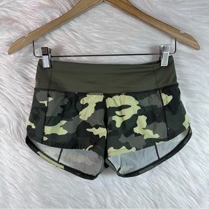 Lululemon Camo lined shorts size 0